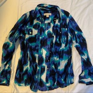 Michael Kors button up long sleeve blouse